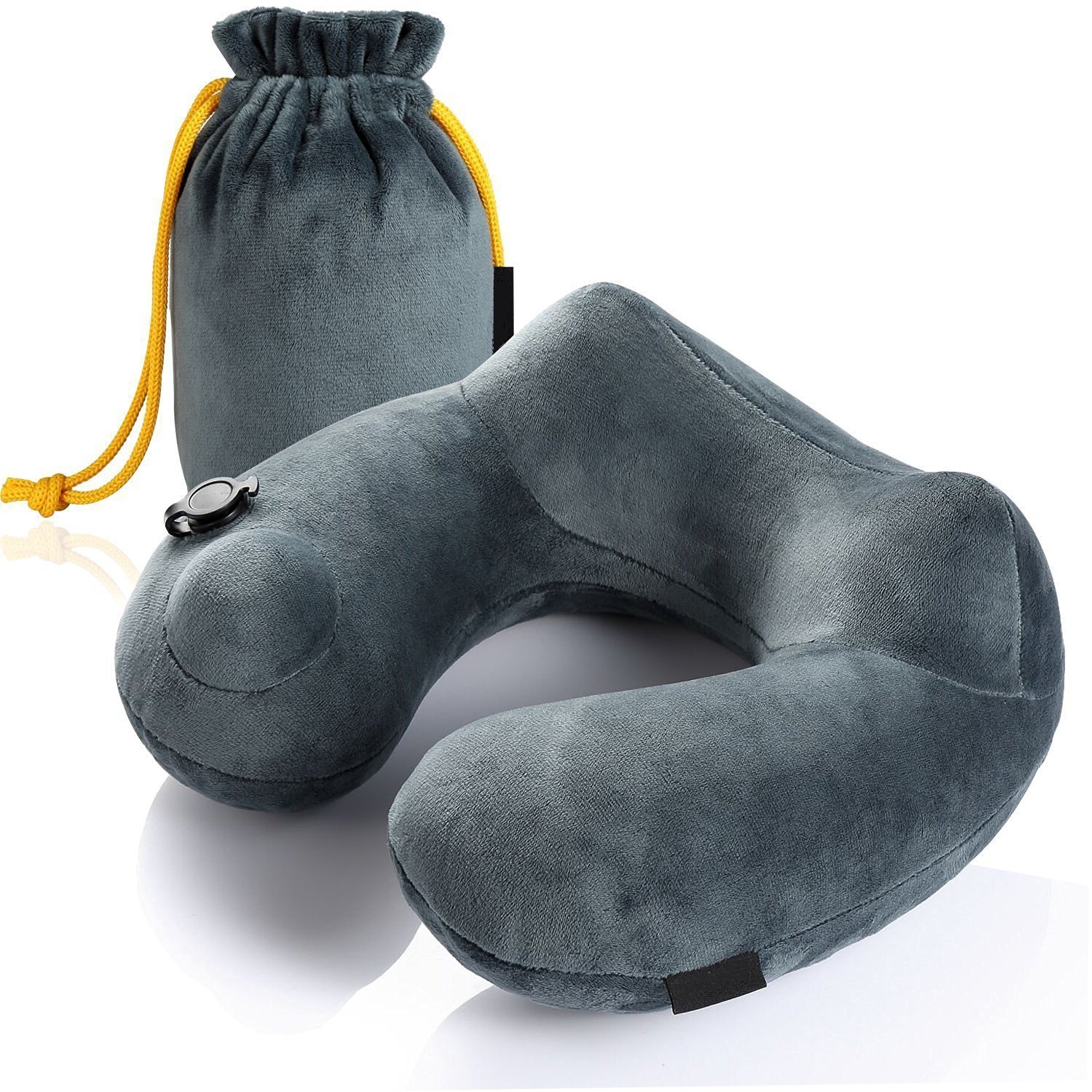 BlueBeach® Bombeo fácil Almohada de viaje inflable para el cuello Sueño adicional