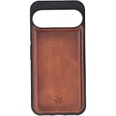 Venito Lucca Case for Google Pixel 10 Pro XL, Handmade Full Grain Leather Luxury Back Cover, Drop/Impact Protection, Slim Fit Phone Case, 6.8 Inches, Antique Brown