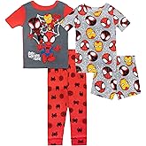 Marvel boys 4-piece Snug-fit Cotton Pajama Set, Soft & Cute for Kids