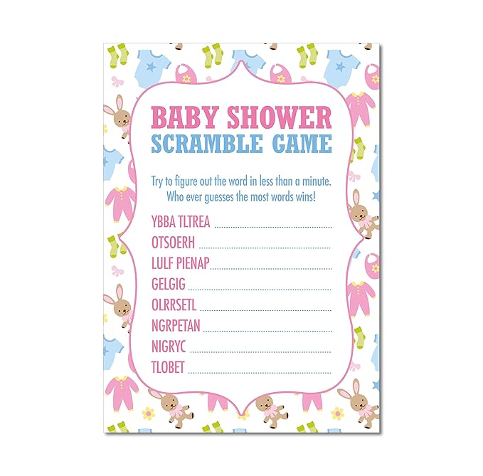 Baby Shower Decorations Unisex Baby Shower Name The Baby Animal
