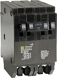 Square D by Schneider Electric HOMT2020220CP Homeline 2-20-Amp Single-Pole 1-20-Amp Two-Pole Quad Circuit Breaker