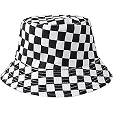 QFE Sun Hats for Women Men Bucket Fisherman Summer Reversible Protection Ladies Beach Round Travel Packable Outdoor