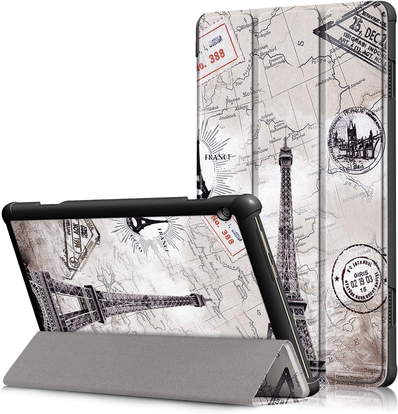 FmwayLenovo Tab M10 Case, Ultra Slim Smart Leather Cover with Stand Function for Lenovo Tab M10 TB-X605F
