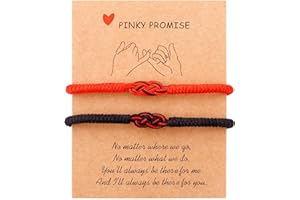 SUMMER LOVE Tibetan Handmade Red String His and Her Bracelets,Couple Bracelet Friendship Bracelet - Black Red String Thread for Protection-Valentine Christmas Gift Idea for Friend Love Family