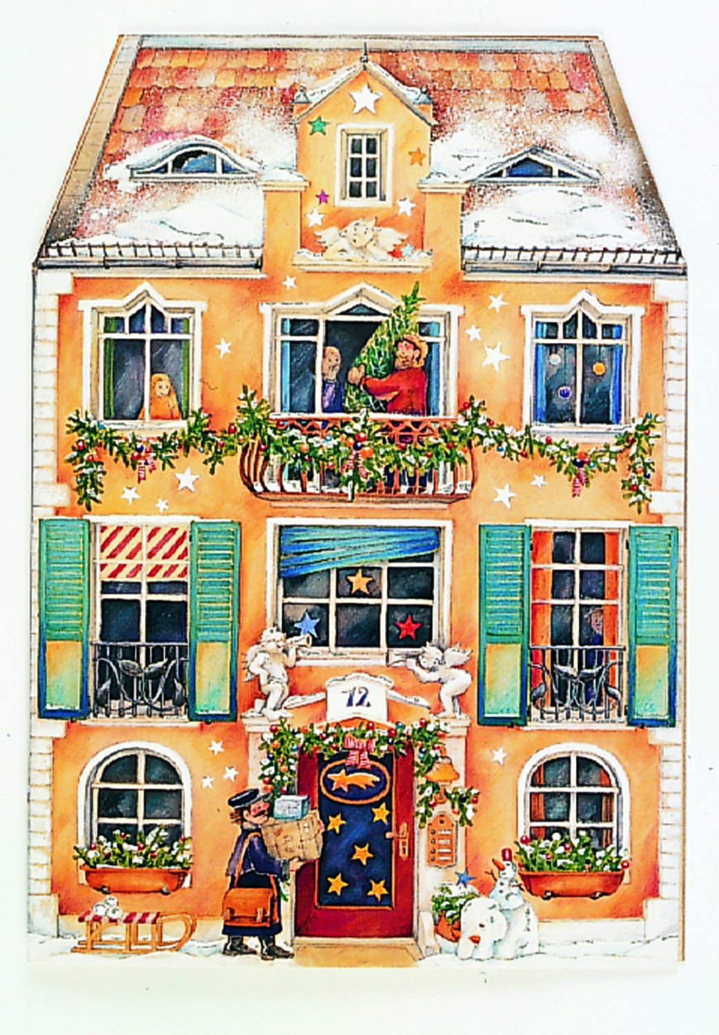 Coppenrath in The Christmas House Cut Out fold Out House 59 x 42 cm Traditional German Advent Calendar