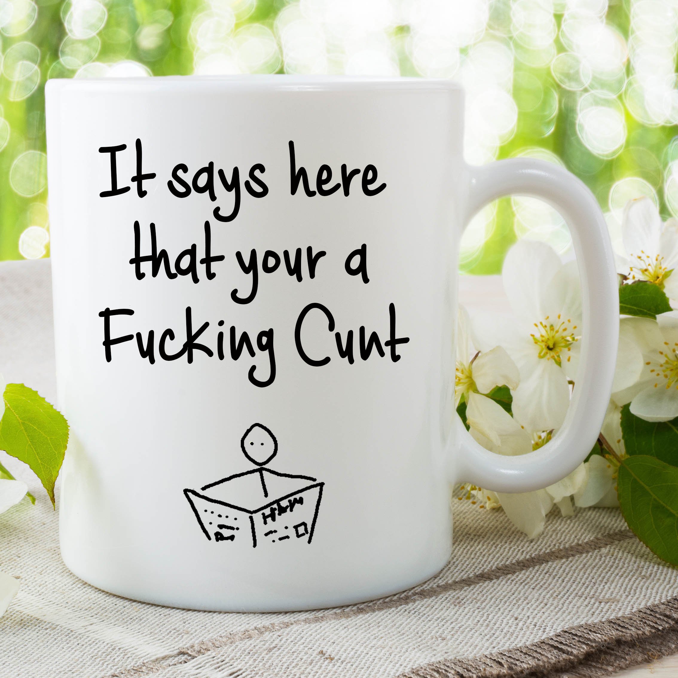 Funny Novelty Mug Rude Offensive Adult Humour Printed Cups Joke Gifts WSDMUG649