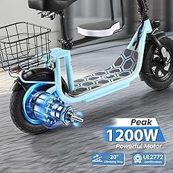 Caroma 1200W Peak Electric Scooter with Seats, 30