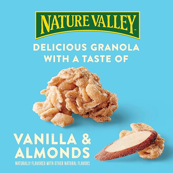 NATURE VALLEY VANILLA ALMOND REDUCED SUGAR GRANOLA, 11 OZ BAG