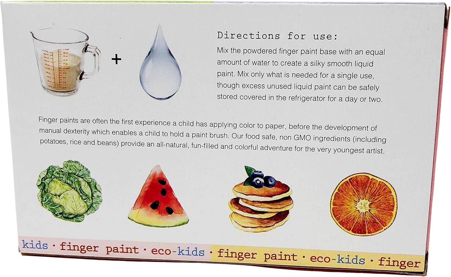 Finger Paint for Kids: Non-Toxic Natural Organic Paint - Safe Art and Craft Product Set of 4 Colors Containers: Home Improvement
