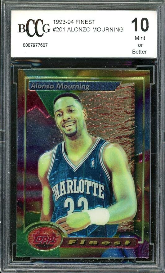 Amazon 1993 94 Finest 201 Alonzo Mourning Card BGS BCCG 10 Mint 