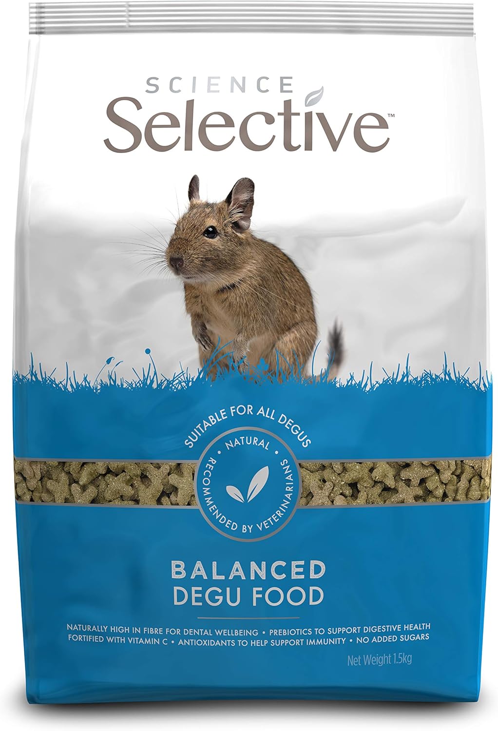 Supreme Petfoods Science Selective Degu 1.5kg, Transparent, 1.5 kg (Pack of 1)