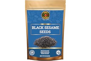 SPICE MAGIC THE TASTE OF MAGIC Spice Magic Black Sesame Seed 8 oz (228g) | Natural Toasted Sesame | Crispy, Crunchy, Nutty Taste for Asian, Mediterranean & Middle Eastern Cuisine | Salad, Soup, Noodle & Sushi Topping