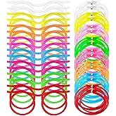 16 Pieces Silly Straw Glasses for Adults Crazy Straws Glasses for Kids Drink, Novelty Fun Loop Drinking Eyeglasses Straw for Birthday Fun Annual Meeting Assorted (8 Colors)
