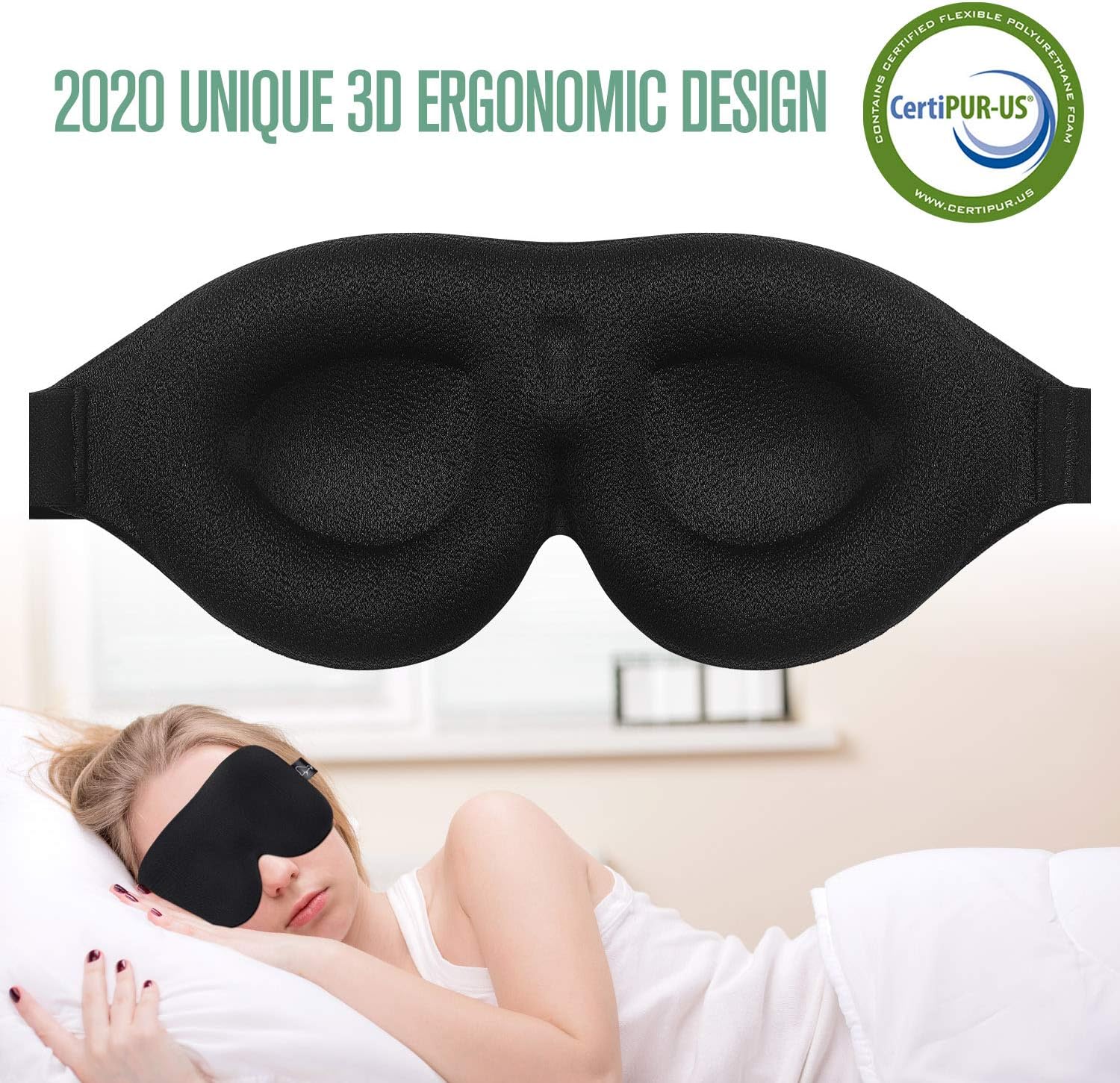 ALASKA BEAR Sleep Mask - 3D Contoured Cups - Zero Eye Pressure: Health & Personal Care