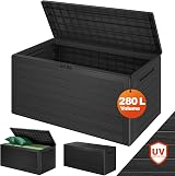CASARIA 280L Waterproof Garden Storage Box Outdoor Plastic Parcel Tool Cushion view 2