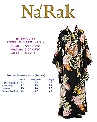 Na'Rak Women's Kimono Robe, Yukata Style Long Soft