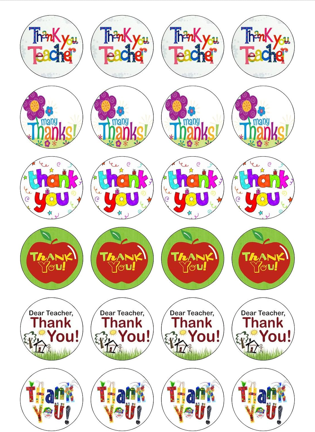 24 Pre Cut Thank You Teacher Edible Barquillo Paper Cake Toppers Decorations By Top That Amazon Es Hogar 24 Pre Cut Thank You Teacher Edible Barquillo Paper Cake Toppers Decorations By Top That Amazon Es Hogar