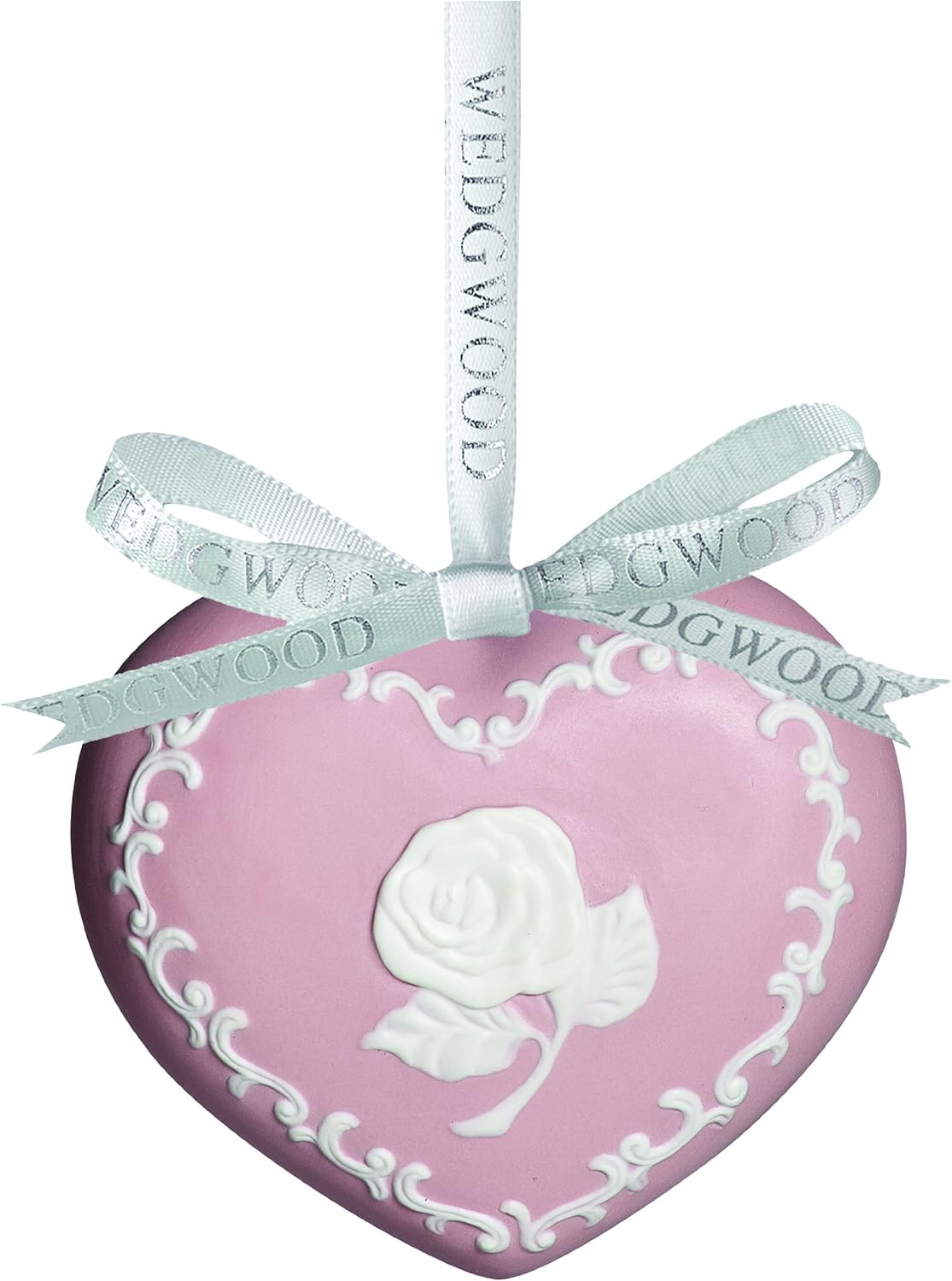 Wedgwood by Waterford BreastCancer.Org Heart Ornament, Pink/White