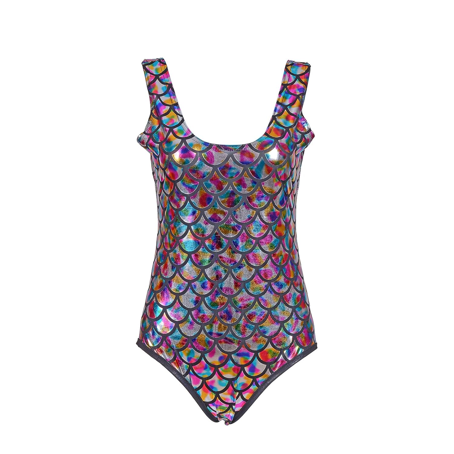 silver swimming costume