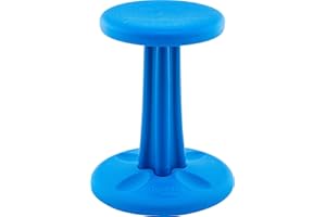 KORE DESIGN LLC KORE Design Wobble Stool Chair, Girls + Boys Kid Desk Stools, Ergonomic Small Office Chairs, Flexible Seating for Active Kids, ADD/ADHD, Classroom, School, Home, Junior (16in), Age 8-9 yrs, Blue