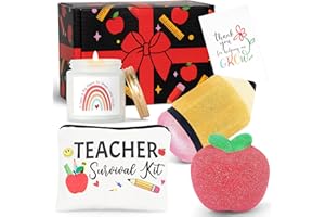 IAOVUEBY Teacher Appreciation Gifts, Gifts for Teachers, Teacher Spa Bath Bombs Gifts for Women, Best Teacher Gifts, Personalized Unique Teacher Spa Gift Baskets Box, Teacher Mothers Day Gifts