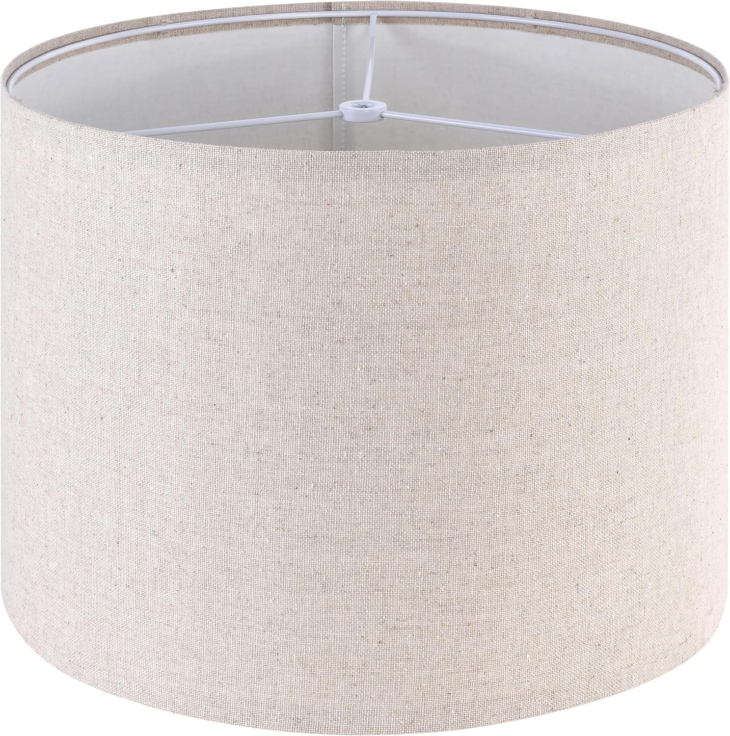 Photo 1 of GO&SO Beige Medium Drum Lamp Shade for Table Lamps Floor Lamps- 13 "Top x 13" Bottom x 10 "High(Spider) Oatmeal Linen Shade Replacement Lampshade Barrel Lampshade Fabric -Rustic -1 Pack Easy Assembly