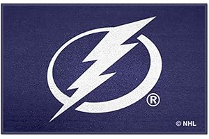 FANMATS 10546 Tampa Bay Lightning Starter Mat Accent Rug - 19in. x 30in. | Sports Fan Home Decor Rug and Tailgating Mat
