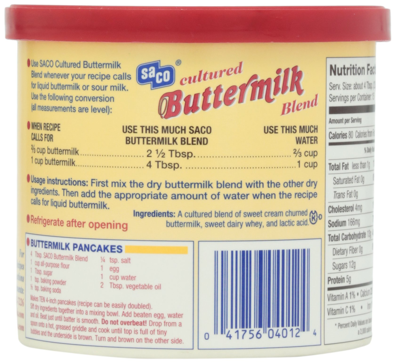 Saco Cultured Buttermilk for Cooking and Baking, Powdered, 12 oz Buy