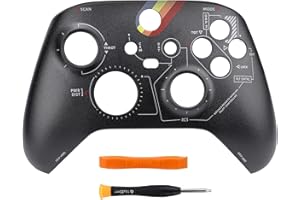 BSUZUN Front Housing Shell Faceplate Compatible with Xbox Series X/Series S Controller, Soft Touch Customizable Accessories for Series X/S Controller Skin(Black)