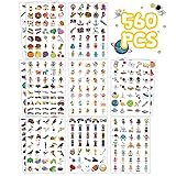 560 Styles Temporary Tattoos for Kids, Girls, and