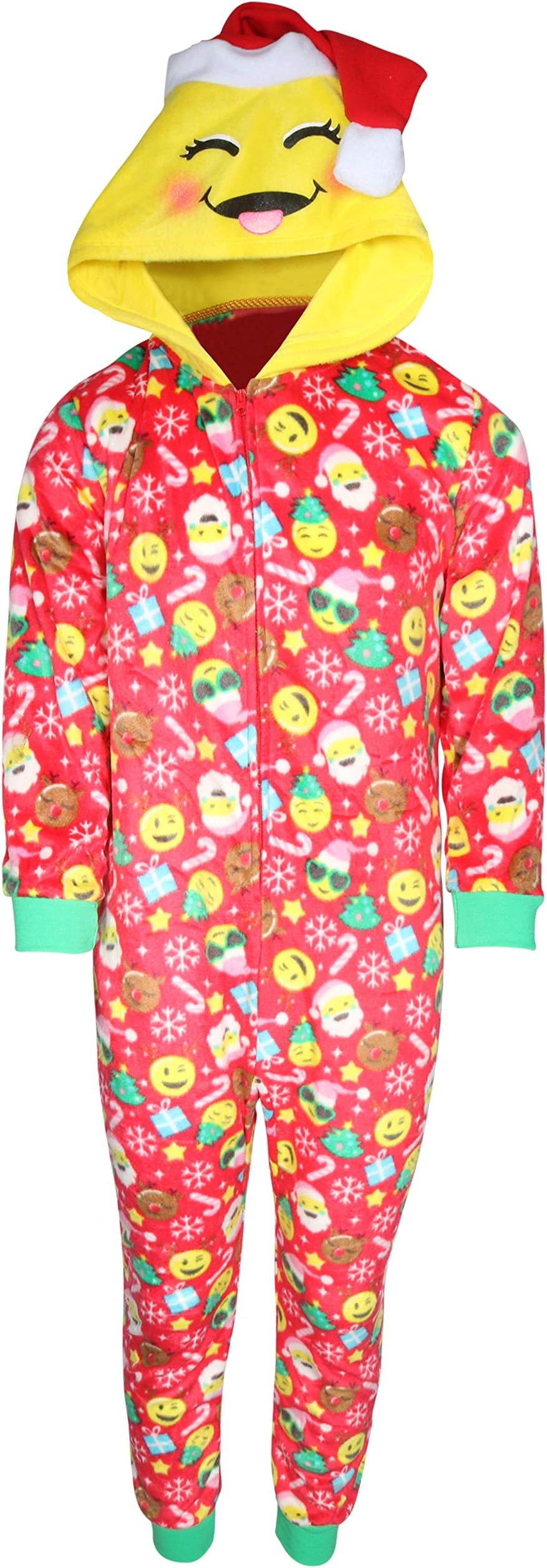 Sleep On It Girl's Micro Fleece Onesie Pajamas with Character Hood