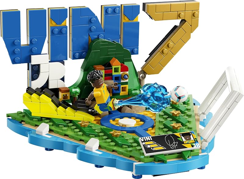Editions Vini Jr.: Fenómenos del Fútbol - Juguete de Construcción con Minifigura de Futbolista - Decoración de la Habitación - Regalo de Fútbol para Niños y Niñas de 10+ Años - 43027