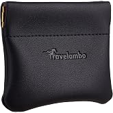 Travelambo Leather Squeeze Coin Purse Pouch Change Holder For Men &amp; Women