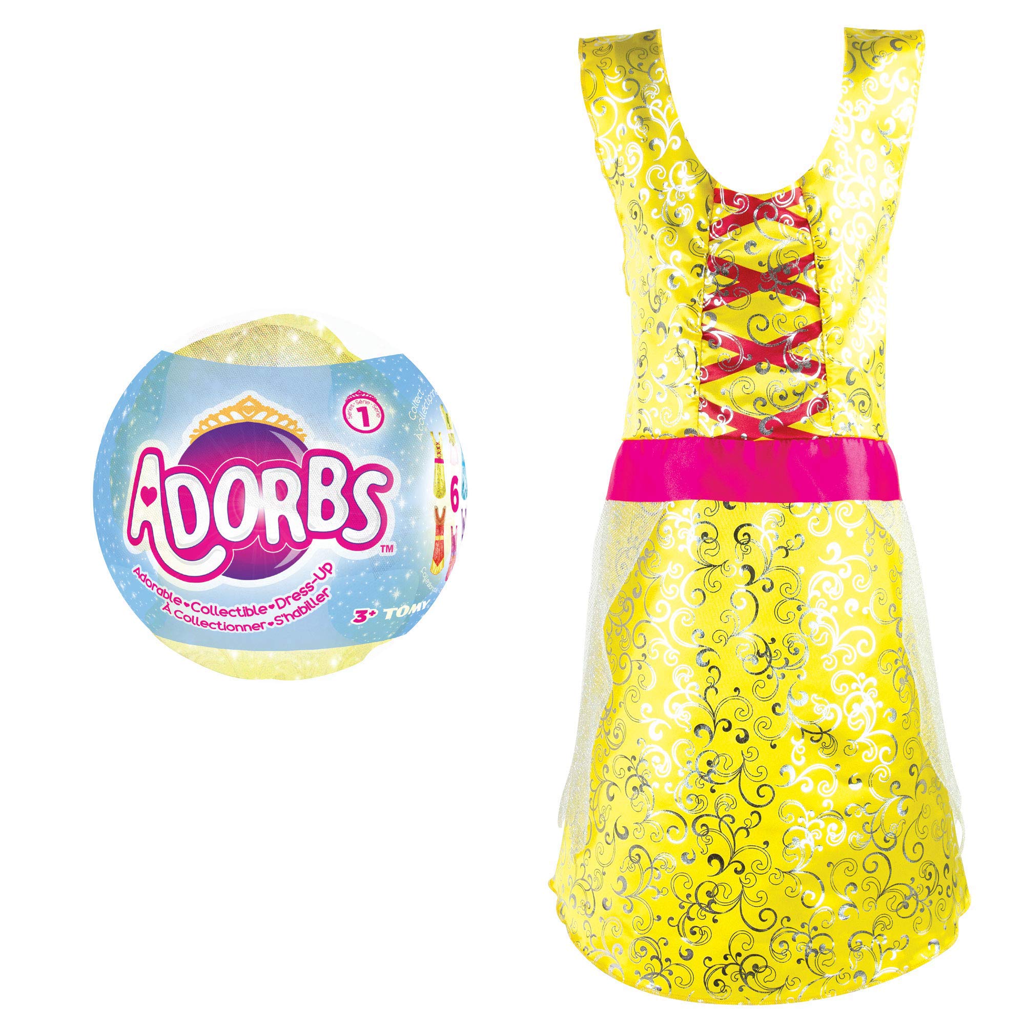 TOMY ADORBS™ Golden Tiger Girls Dress | Range of Pocket Sized Costumes for Kids | Themed Girls Fancy Dress for Imaginative Play