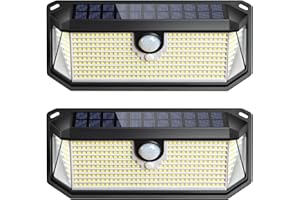 BRIGHTEVER Solar Outdoor Lights, 4000LM 388 LEDs Motion Sensor Solar Powered Outdoor Light, IP65 Waterproof Exterior Flood Security Lights with 270° Wide Angle & 3 Modes for Patio Garage, 2-Pack