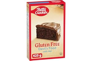 BETTY CROCKER CAKE MIX - Gluten Free Devil's Food Chocolate Flavour, 425 Grams Package of Cake Mix, Baking Mix
