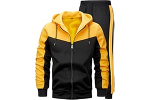 AIELVIN Men's 2 Pieces Tracksuit for Men Full Zip Jogger Sports Suit Gym Training Sweatsuits