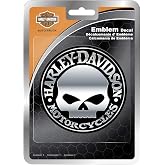 Chroma 009113 Harley-Davidson Skull Chrome ABS Decal, 1 Pack