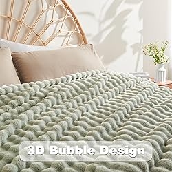 NEWCOSPLAY Twin Blanket for Couch Sage Green Super