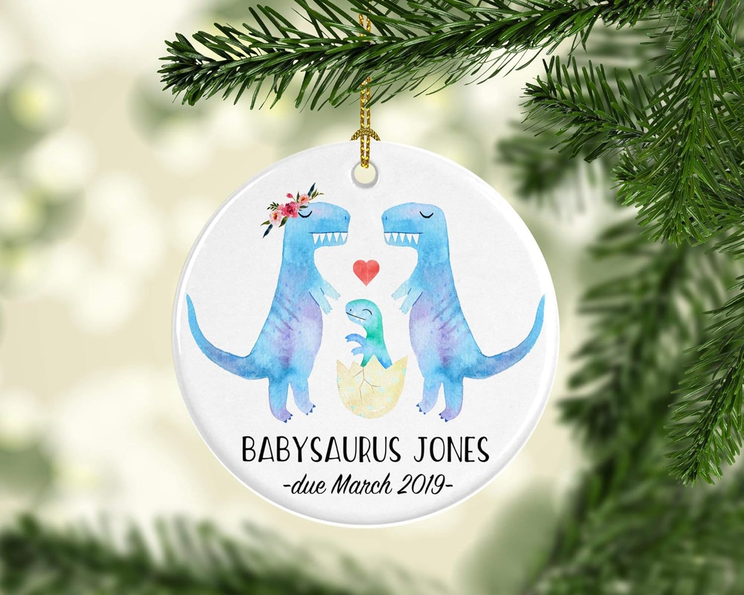 christmas ornament baby announcement