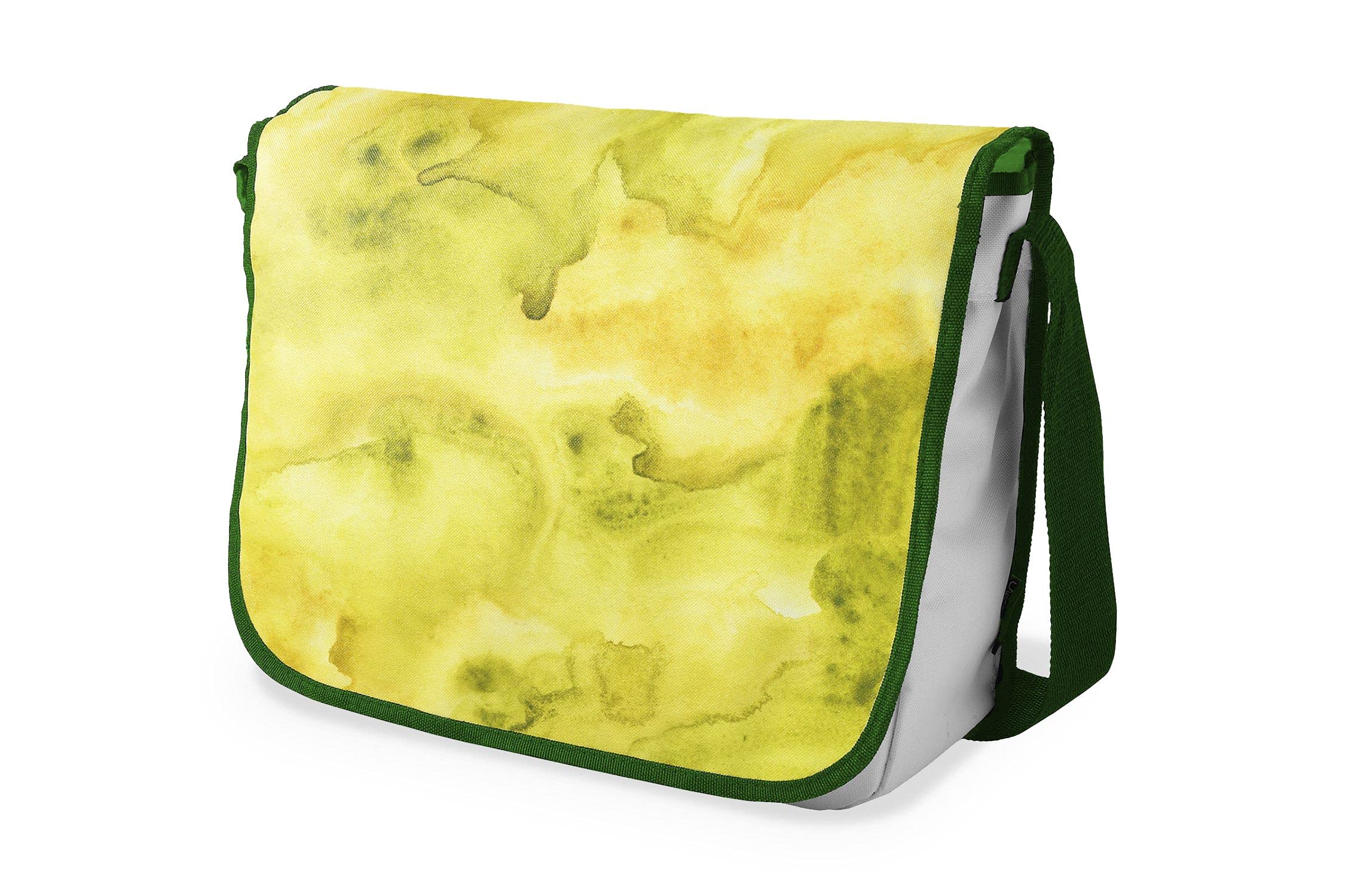 Bonamaison Digitally Printed Messenger School Bag with Khaki Strap for Students, Cross Body Bag, Courier Bag, Shoulder Bag for School, Back to School, Size: 29x36 Cm