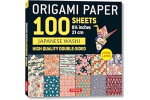 Origami Paper 100 sheets Japanese Washi 8 1/4 (21 cm): Extra Large Double-Sided Origami Sheets Printed with 12 Different Desi