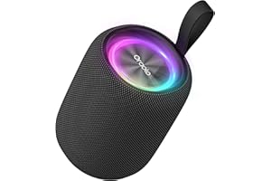 Oraolo Bluetooth Speaker, Portable Bluetooth Speakers with Immersive Audio, LED Lights, 8H Playtime, Bluetooth 5.4, Support T