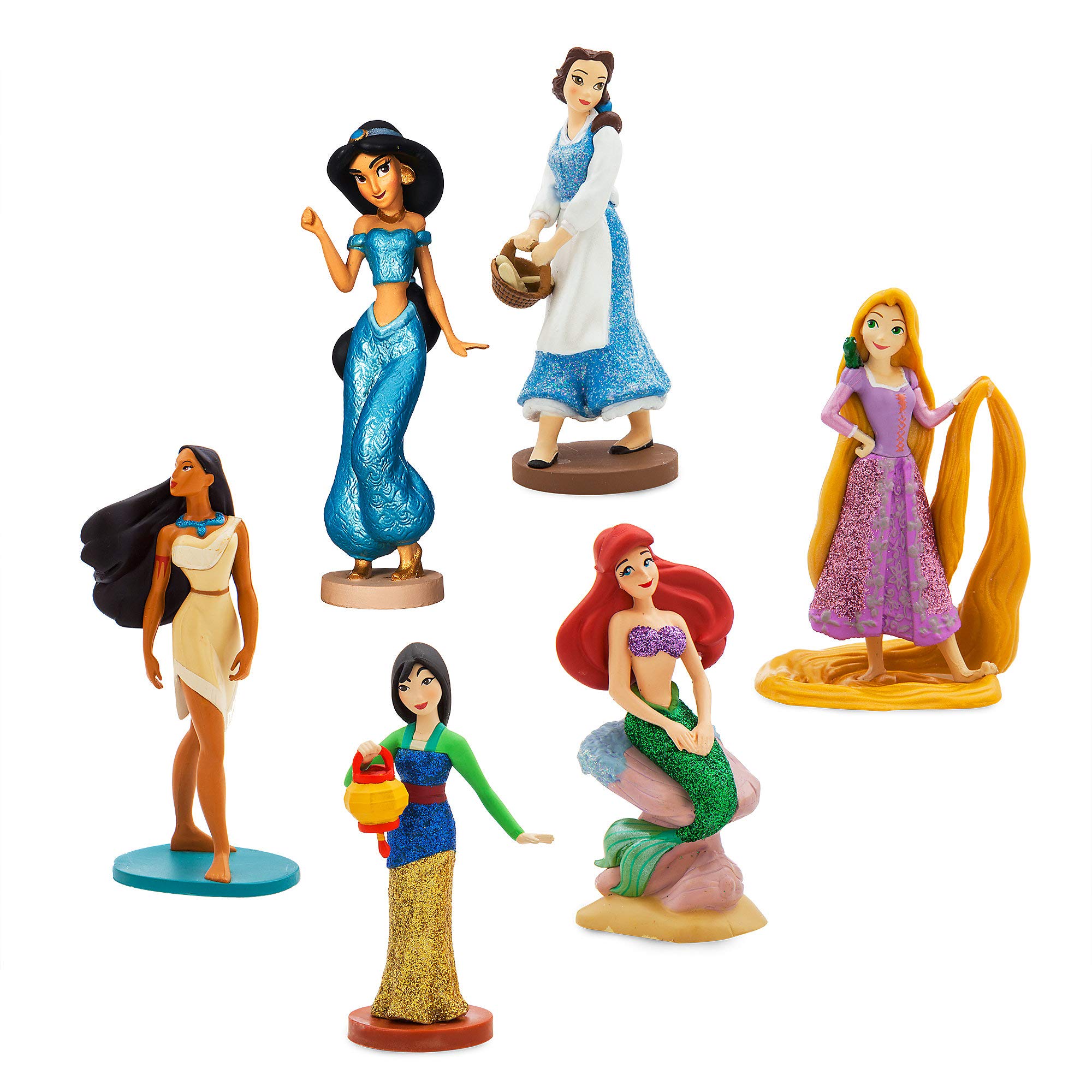 Disney Princesses 6 Figure Play Set Toy Multicolored