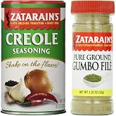 Zatarain's Cajun Seasoning Bundle - 1 each of Zatarain's Creole Seasoning 8 Ounces and Zatarain's Gumbo File' 1.25 Ounces