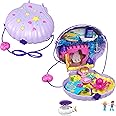 Polly Pocket Travel Toys, Purse Playset with Micro Polly and Mermaid Dolls, Accessories, Activities and Stickers, Seashell Sh