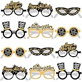 KatchOn, 2026 Glasses New Years - Pack of 12 | Happy New Year Glasses, New Years Eve Party Supplies 2026 | New Years Photo Booth Props, New Years Decorations 2026 | NYE Party Favors, NYE Decorations
