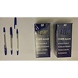 100 Blue Ball Point Pens