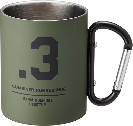 Amazon Co Jp lオリジナル カラビナマグ ラバー オリーブ ブラック ホーム キッチン
