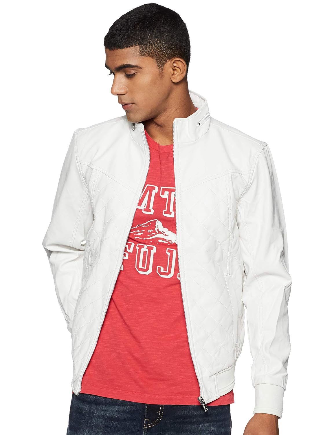 celio white jacket